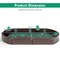 Brown HDPE Kids Sandbox with Built-In Seats Dust-Proof Cover Outdoor Play